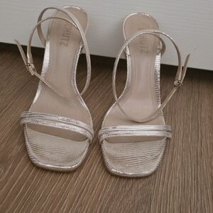Schutz Gold Strappy Heels